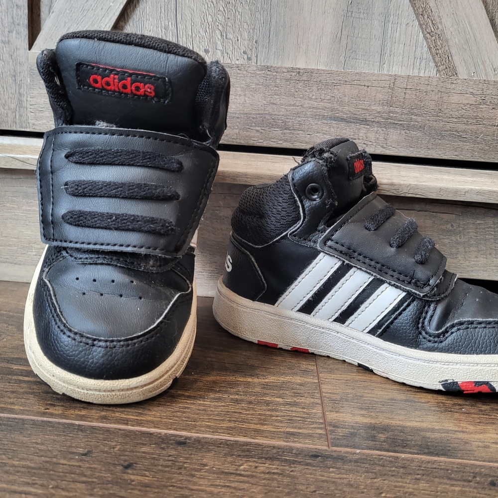 Adidas Kids Black and White Sneakers